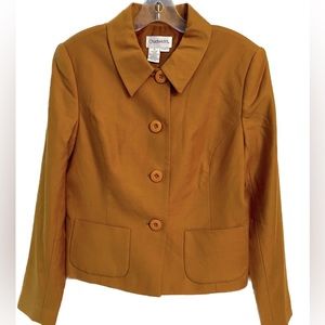 BOGO💥 Chadwick’s Tan Cognac Wool Blazer Sz 10 OC